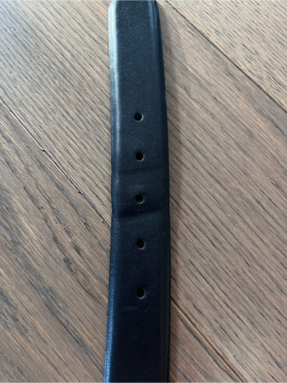 Cole Haan Black Leather Men's Belt with Matte Black Buckle